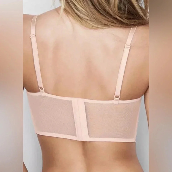 Victoria's Secret VERY SEXY High-neck Lace-up Push-Up Bra Pink Sexy 34D #1330 - Picture 2 of 10